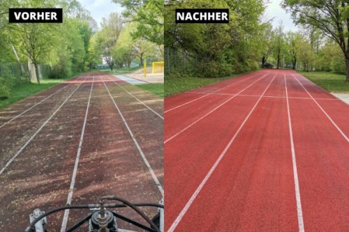 Reinigung Allwettersportflächen, Ismaning